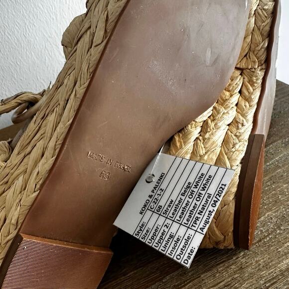 KOKO + Palenki straw platform sandles Sz 6B - Picture 4 of 10